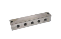 5029-301-V - Greasing block - 1/8" BSP thread - Straight drilling - Stainless steel V4A 1.4401