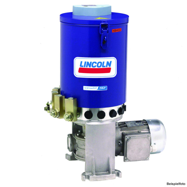 660-40574-6 - Lincoln Progressiv pump P215-M100-10XYN-6K6-380-420,440-480 - 6 Pump elements - 10 Liter Steel reservoir - 380-420 V AC / 440-480 V AC