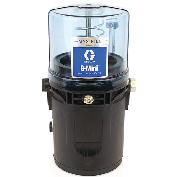 Graco Grease Lubrication Pump G-Mini - for Grease - Without Controller - 12 Volt - 1,0 Liter Reservoir - CPC-Power connection - Without Heating - With Follower plate