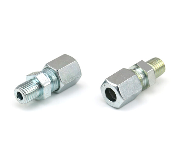 Straight screw coupling  - 1/8" NPT to Ø 6 mm - Steel - Serie: LL
