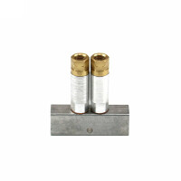 Single-line distributor ZEM 322 - 0,01 cm per stroke - Inlet IG M10x1 - Outlet M8x1