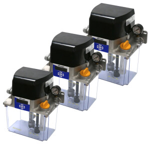 3 pieces - Delimon single line pump Surefire II - for oil - with control - 230 Volt - max. 30 bar - 3 liters