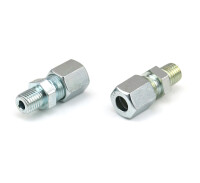 Straight screw coupling  - R 1/8 BSP cyl to Ø 6 mm - Steel - Serie: L