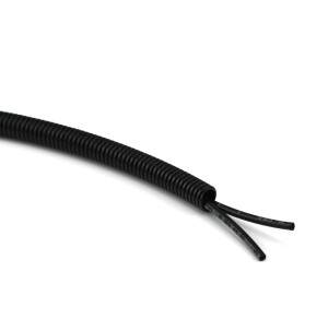 100-033 - Protective hose PA6 - Innen Ø 6,7 mm - external Ø 10 mm - unslotted - black - price per meter