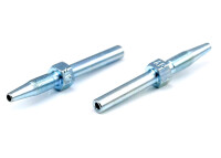 Hose studs straight - Ø 6 x 24 mm (L) - Steel - Mit V-Nut - For high pressure hose Ø 4,1x8,75 mm