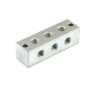 100-213 - Greasing block - 3 connections - M10x1 thread -...
