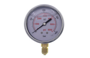 100-255 - Pressure gauge - 1/4" male - max. 400 bar...