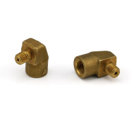 104-121 - Elbow with tapered thread - M6 x1 keg - M8 x 1 - for tube Ø 4 mm - Brass