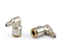 104-151 - Elbow screw-in connector - M6 x 1 keg - Ø 4 mm - push-in - Brass