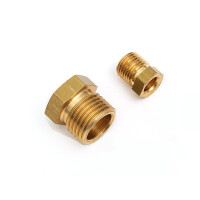 104-220 - Sleeve nut - M8 x 1 - Ø 4 mm - for tapered sleeve - Brass - Plasticschlauch