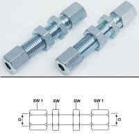 110-221-L - Bulkheads straight - 52 mm - Ø 10 mm - Steel, galvanized