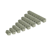 5029-212 - Greasing block - 2 connections - M10x1 thread - 60 mm - Stainless steel V4A 1.4401