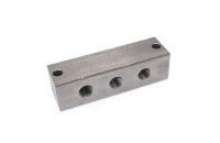5029-213 - Greasing block - 3 connections - M10x1 thread - 84 mm - Stainless steel V4A 1.4401