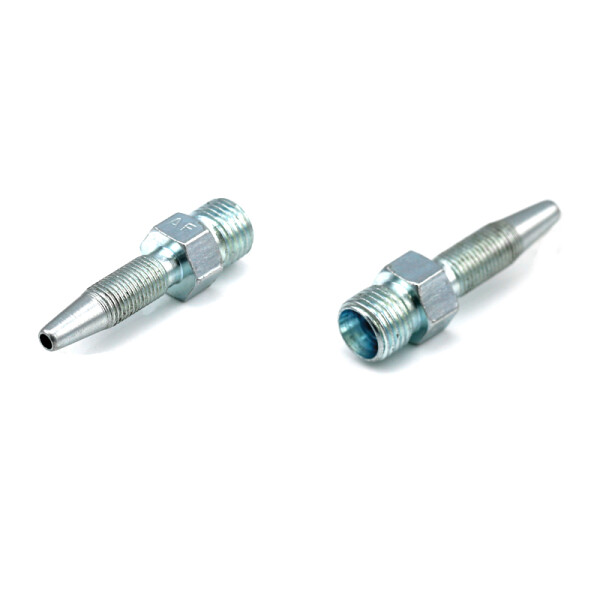 Hose studs straight - M10 x 1 x Ø 6LL - 39 mm (L) - Steel - Without notch - For high pressure hose Ø 4,1x8,75