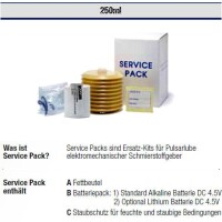 250 ml Service Pack for Pulsarlube M, Mi, MS, EX/EXPL and BT prefilled with NLGI 2 Food grease H1 - NSF H1-compliant, Synthetic, Especially for food/pharmaceutical industry, Good pumpability