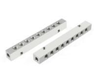 Delimon Distributor bar ZEM32M36 - 3 Outlets - M8x1 - Ø 6 mm pipe line connection