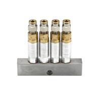 Bijur Delimon 324-410-3 Steck - Single-line distributor ZEM 324 - Push-in - 0,10 cm per stroke - Inlet IG M10x1 - Outlet Ø 4 mm
