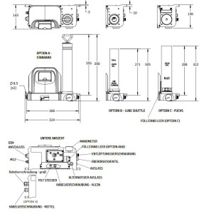 Bijur Delimon CLP-A1GXN - Cartridge lubrication Pump - 12VDC - max. 120 bar - Standard 400g Cartridge - Control unit - 2 Cable glands