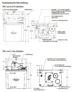 Bijur Delimon C2763 - Pump unit TM1 - 230V - max. 3,4 bar - 0,475 l reservoir - 145 min - Without fill-level switch