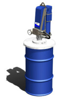 Bijur Delimon EBP11B2X - Electrical drum Pump - 115 VAC - max. 300 bar - For 50 kg drums - 24 VDC Relief valve - Cover