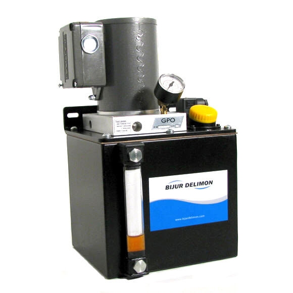 Bijur Delimon GPO6BBBAC - Oil lubrication unit - 230/415V - max. 69 bar - 6 l Reservoir - Progressive 0,5 l/min - With pressure switch