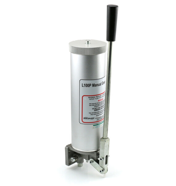 Bijur Delimon L100P - Manual grease Pump L100P - 1/8" BSPP - max. 140 bar - 1ccm/stroke - 1 liter reservoir