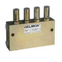 Bijur Delimon PAG04A2004 - distributor PAG - 4 outlets - 2 ccm/half-cycle - with control unit