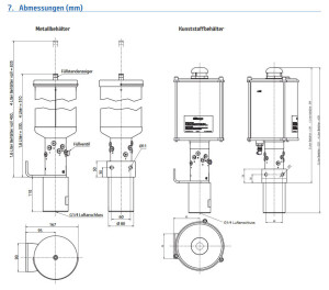 Bijur Delimon TBP04A01OB00 - Pump TB-D - max. 100 bar - 4 outlets - 0,5 ccm/stroke - 4 l Grease reservoir - with monitoring