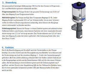 Bijur Delimon TBP10A01OM00 - Pump TB-D - max. 100 bar - Outlet X - 4,5 ccm/stroke - 2 l Fluid grease reservoir - without monitoring