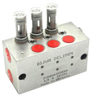 Bijur Delimon ZVBE5A053500 - Dual-line distributor ZV-BE - 5 outlets - Stainless steel 1.4305 - dosage 0,5ccm - Adjustment device with motion indicator