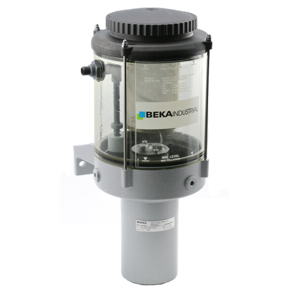 25631011321000-V - BEKA MAX - Pneumatic Pump - Fluid grease - 10-50 cm³/stroke - 2 L Plastic Reservoir - Outlet right
