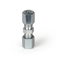 404-404 - Vogel / SKF Straight connector - for tube Ø 4 mm (d) - 4 mm (d1) - Steel galvanized - Series LL