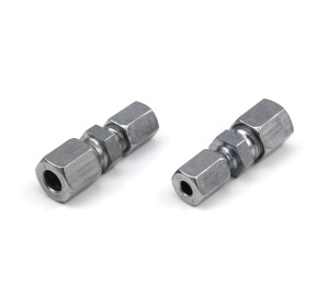 406-406 - Vogel / SKF Straight connector - for tube Ø 6 mm (d) - 6 mm (d1) - Steel galvanized - Series L