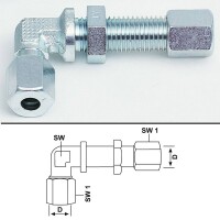 408-409 - Vogel / SKF Elbow Bulkheads - for tube Ø 8 mm (d) - Steel galvanized