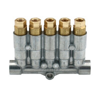 Bijur Delimon ZEM355C-V - Piston distributor 355 - for Oil and fluid grease - Outlets: 5 - 0,10-0,60 ccm