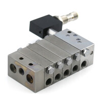 4010 5/10-NS-EE - BEKA MAX - progressive distributors MX-F-NS-EE - 5/10 - 5 Segments - 10 Outlets - Proximity switch end element