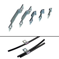608-003 - Vogel / SKF Fixing clip - for 1 x Tube Ø 8 mm and 2 x Tube Ø 4 mm (D) - Steel galvanized - two-sided