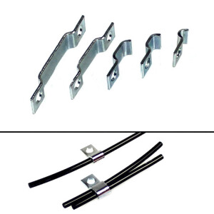 604-014 - Vogel / SKF Fixing clip - for 4 x Tube Ø 4 mm (D) - Mild steel - two-sided