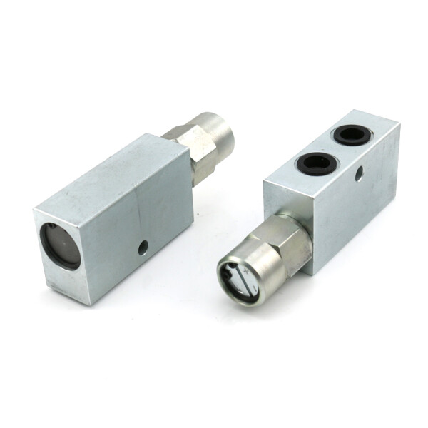 WVN200-10E35 - Vogel / SKF Pressure limiting valve, adjustable - G 1/4 - Max. 40 bar - Adjustment range: 4-35 bar - Sealing: NBR