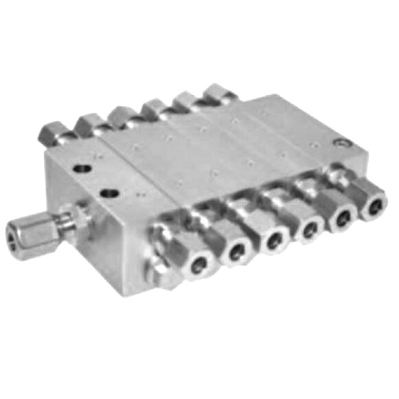 3950-LX-4 - BEKA MAX - progressive distributors LX-4 - 50-200 mm³/stroke - max. 300 bar - 6-20 Outlets