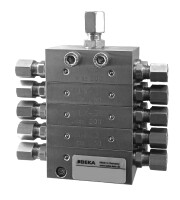 3973-LX-3 - BEKA MAX - Stainless steel progressive distributors LX-3 - 200 mm³/stroke - max. 300 bar - 6-20 Outlets