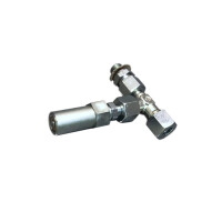 SKF Pressure relief valve 161-210-032 - Tube diameter: 6 mm - Opening pressure: 200 bar - With T-fitting