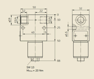 213-880 - Vogel / SKF Screen filter 213-880 - 25 µm - 60 bar - Without non-return valve