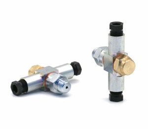 321-603T3 - Vogel / SKF Dosing unit 321-T - For Oil and fluid grease - Outlet: 1 - 0,03 cm³ - R 1/8 keg - For pipe-Ø: 6 mm - Elastomer: NBR