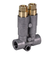 353-0VS-44400-ZZ - Vogel / SKF MonoFlex Pre-lubrication distributor 353 - For Oil - Outlets: 3 - 3 x 0,10 cm³ - Fitting: Without (left and right) - Elastomer: NBR - 80 bar - Push-in connector