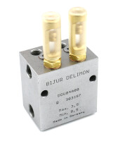 Bijur Delimon DDU04A00 - Dual-line distributor DDU - 4 outlets - Without accessories