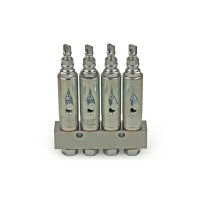 081770-5 - Lincoln Lubricant distributor SL-1 - 0,131 up to 1,31 cm³ - 127 up to 240 bar - Number of outlets: 5 - Oulet: 1/8NPTF(F) - Inlet: 3/8NPTF(F) - Material: Steel